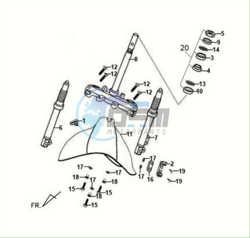 FRONT FENDER / FRONT FORK/ STEERING HEAD BEARING