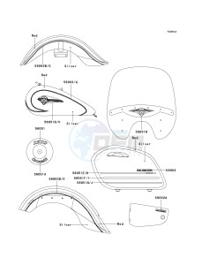 VN 1500 L [VULCAN 1500 NOMAD FI] (L2-L4) [VULCAN 1500 NOMAD FI] drawing DECALS-- RED_SILVER- --- VN1500-L2- -