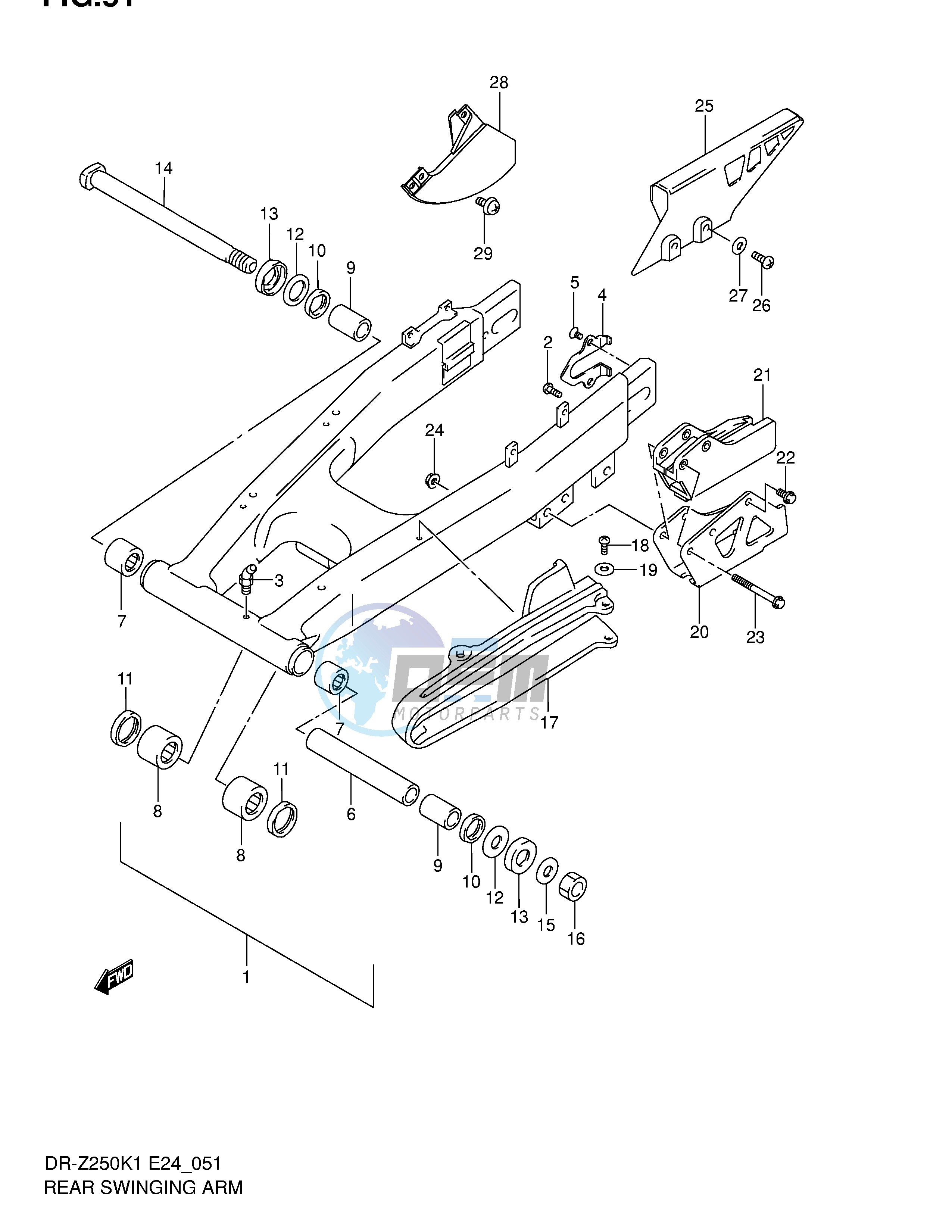 REAR SWINGING ARM