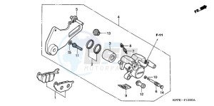 CBR125RW9 U / WH drawing REAR BRAKE CALIPER