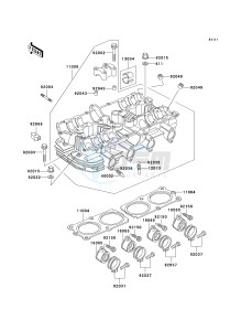 KZ 1000 P [POLICE 1000] (P20-P24) [POLICE 1000] drawing CYLINDER HEAD