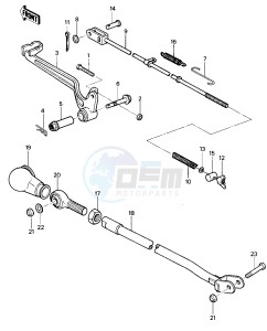 KDX 400 A [KDX400] (A1-A2) [KDX400] drawing BRAKE PEDAL_TORQUE LINK