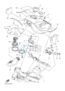 WR250R (32DR) drawing FUEL TANK