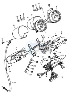 XV VIRAGO 750 drawing METER