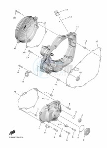 YZ250F (B7BG) drawing CRANKCASE COVER 1