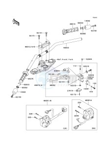 EX 650 A [NINJA 650R] (A6F-A8F) A7F drawing HANDLEBAR