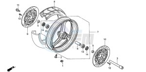 XL1000V VARADERO drawing FRONT WHEEL