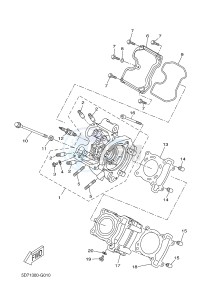 MT125 MT-125 (BR33 BR33 BR33 BR33 BR33) drawing CYLINDER HEAD