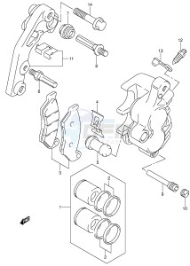 DR-Z400 (E1) drawing FRONT CALIPER