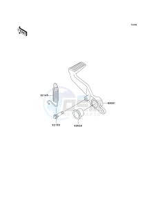 ZX 600 J [ZZR600] (J4) J4 drawing BRAKE PEDAL_TORQUE LINK