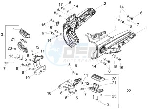 California 1400 Corazzieri 1380 drawing Foot rests