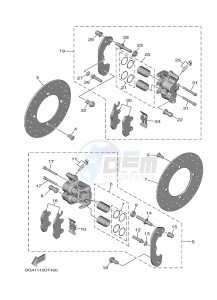 YXE850EN YXE85WPAK (B8K5) drawing REAR BRAKE CALIPER