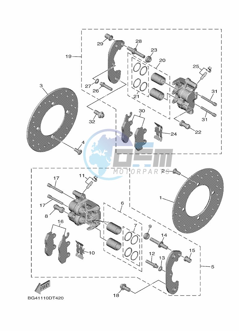 REAR BRAKE CALIPER