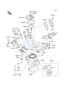 KX 250 R (R6F-R7F) R6F drawing CYLINDER HEAD_CYLINDER