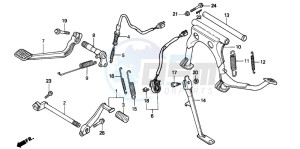 GL1500A GOLDWING ASPENCADE drawing PEDAL/STAND