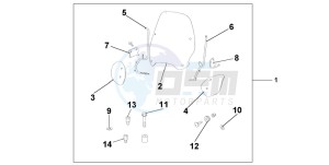 SH125S drawing WIND SHIELD