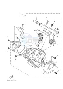 YFM700FWBD YFM70KPSJ KODIAK 700 EPS SPECIAL EDITION (B32D) drawing THROTTLE BODY ASSY 1