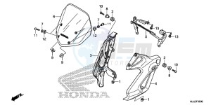 NC750SAF NC750S 4ED - (4ED) drawing WINDSCREEN