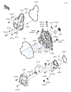 NINJA 650 EX650KHFA XX (EU ME A(FRICA) drawing Engine Cover(s)