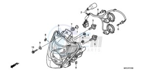 CB600F9 UK - (E / MKH) drawing HEADLIGHT