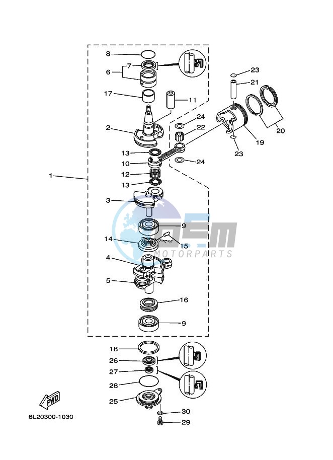 CRANKSHAFT--PISTON