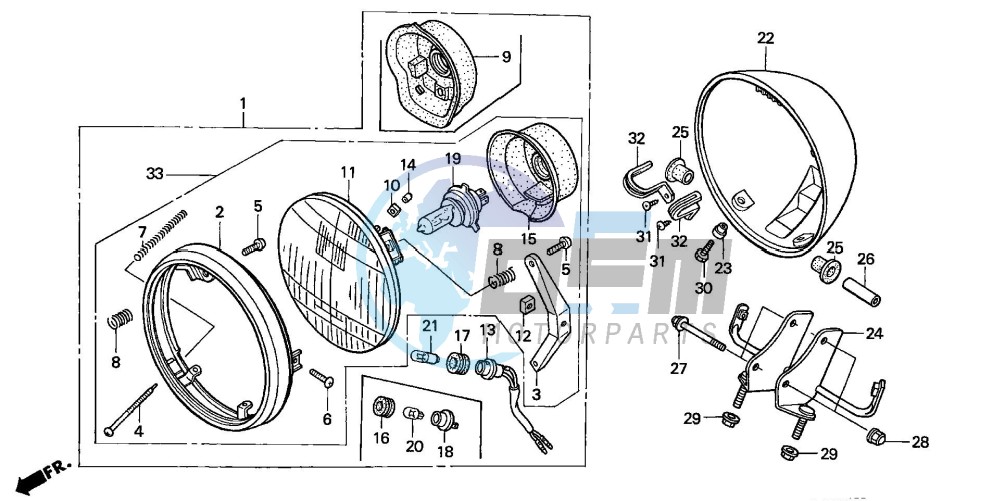 HEADLIGHT (E/ED/F/H/KO/U/2ED)