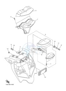 YZF-R1B 1000 (1KBH) drawing TAILLIGHT