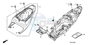 CBR600RRA F / CMF drawing REAR COWL