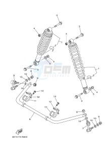 YFM700FWAD YFM70GPLG GRIZZLY 700 EPS LIMITED EDITION (B315) drawing REAR SUSPENSION