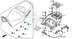 XL1000VA9 UK - (E / ABS MKH) drawing SEAT