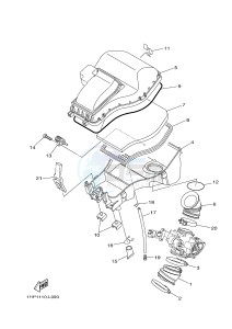 YFM550FWA YFM550DE GRIZZLY 550 (1NPC) drawing INTAKE