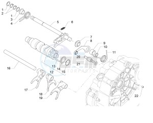 V7 II Stone ABS 750 USA-CND drawing Gear box selector