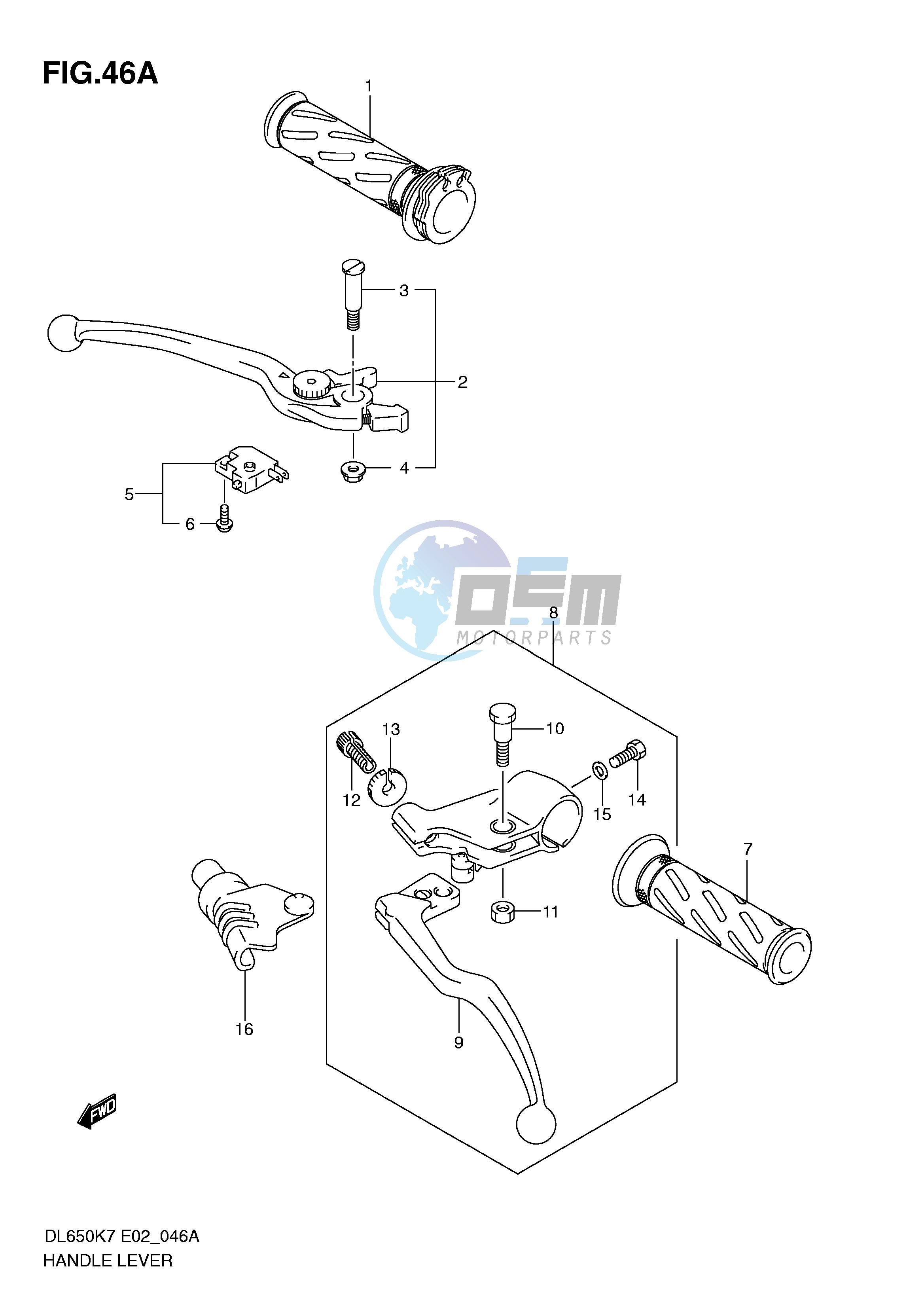 HANDLE LEVER (MODEL K9 E2,E19,E24)