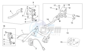 Scarabeo 50 2t (eng. Minarelli) drawing LH Controls