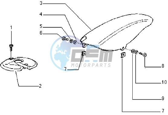 Front and rear mudguard