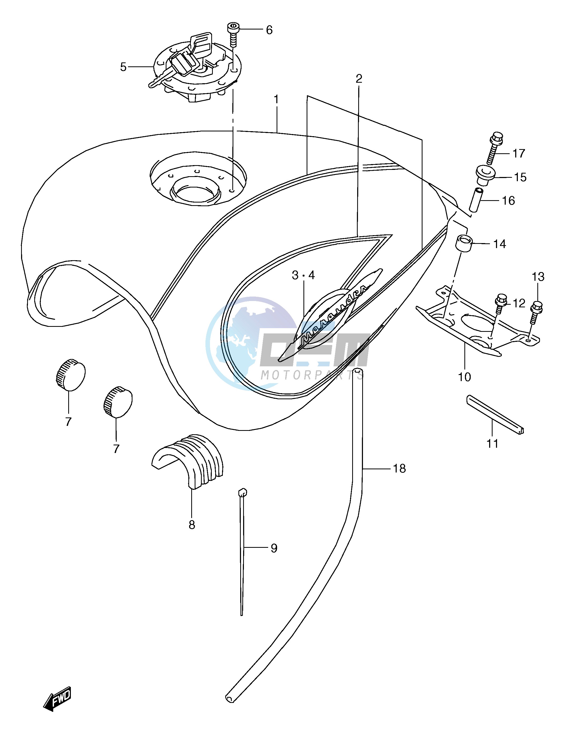 FUEL TANK (MODEL X)