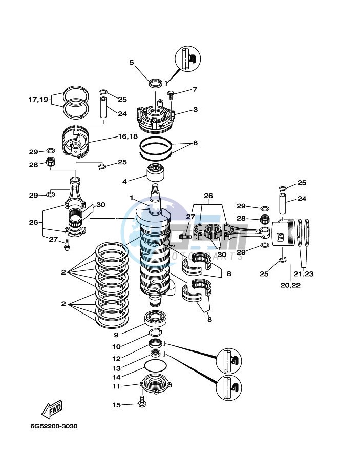 CRANKSHAFT--PISTON