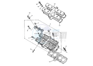 FZR R 600 drawing CYLINDER HEAD