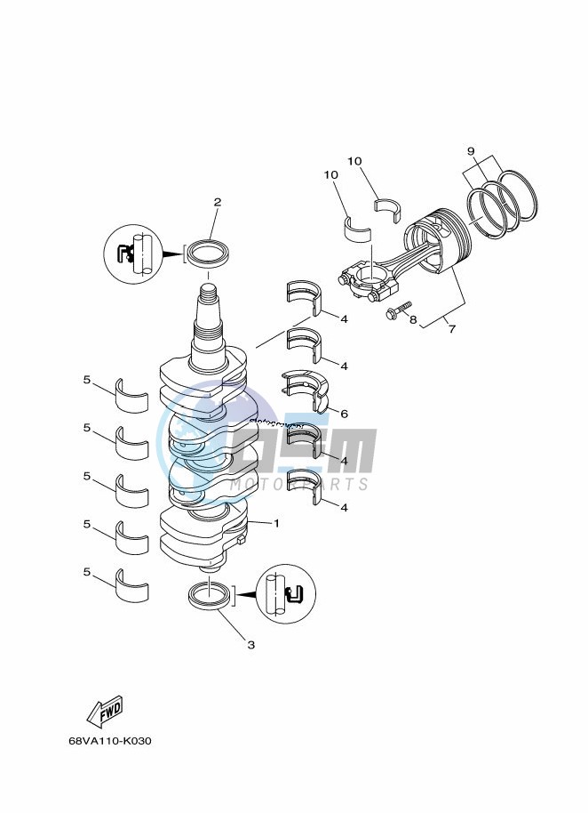 CRANKSHAFT--PISTON