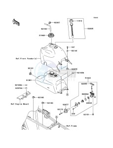 KVF360 4x4 KVF360ADF EU GB drawing Fuel Tank