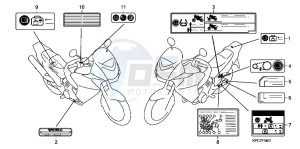 XL125VB drawing CAUTION LABEL (XL125VA/B)