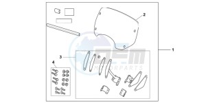 VT750SB drawing BOULEVARD WINDSHIELD