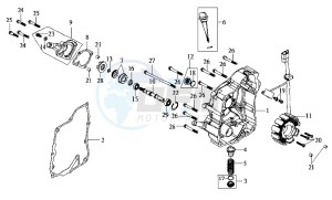 JOYRIDE 200 drawing CRANKCASE COVER