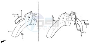 PK50SM drawing FRONT FENDER