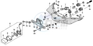 VFR800 drawing REAR COMBINATION LIGHT (U,2U)