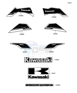 BRUTE FORCE 300 KVF300CGF EU drawing Decals(White)(EU)