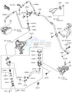 Z1000SX ZX1000WHF XX (EU ME A(FRICA) drawing Rear Master Cylinder