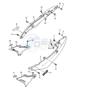 XJ N 600 drawing SIDE COVER MY96-97