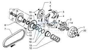 Hexagon 250 GT (578477) 578477 drawing Driven pulley shaft