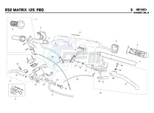 RS2-125-MATRIX-PRO-BLUE drawing HANDLEBAR - CONTROLS